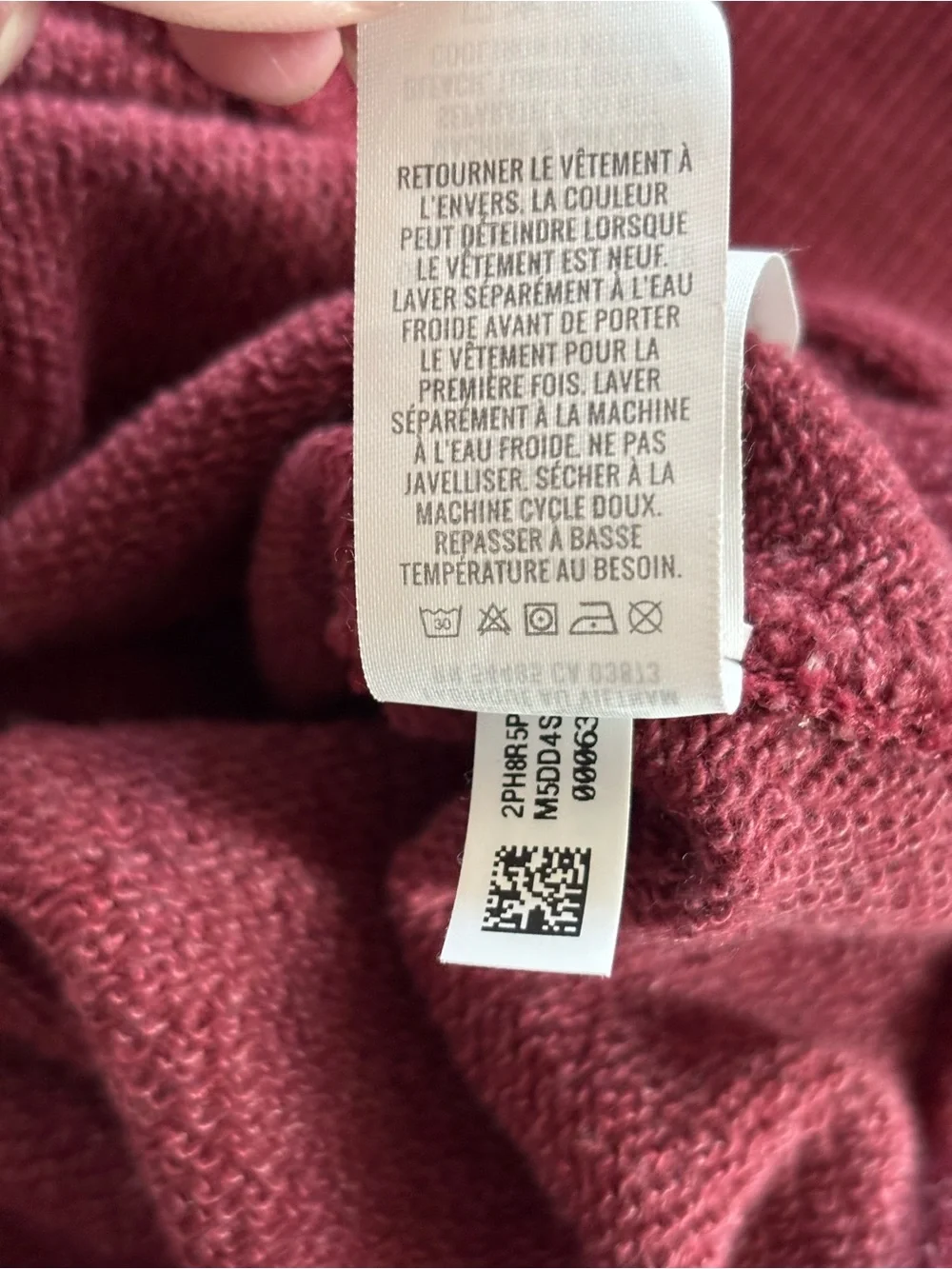 Aerie Oversized Crewneck Sweatshirt Size M Burgundy - Picture 8 of 14